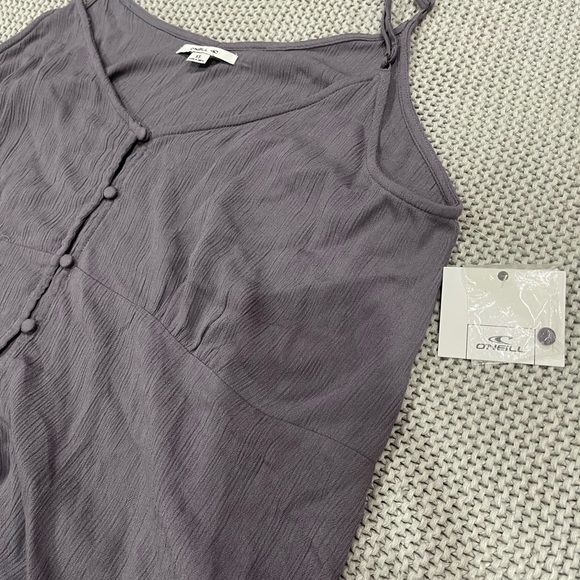 NEW W TAGS O’Neill Flowy Purple Tank Top Button Down - Picture 3 of 3